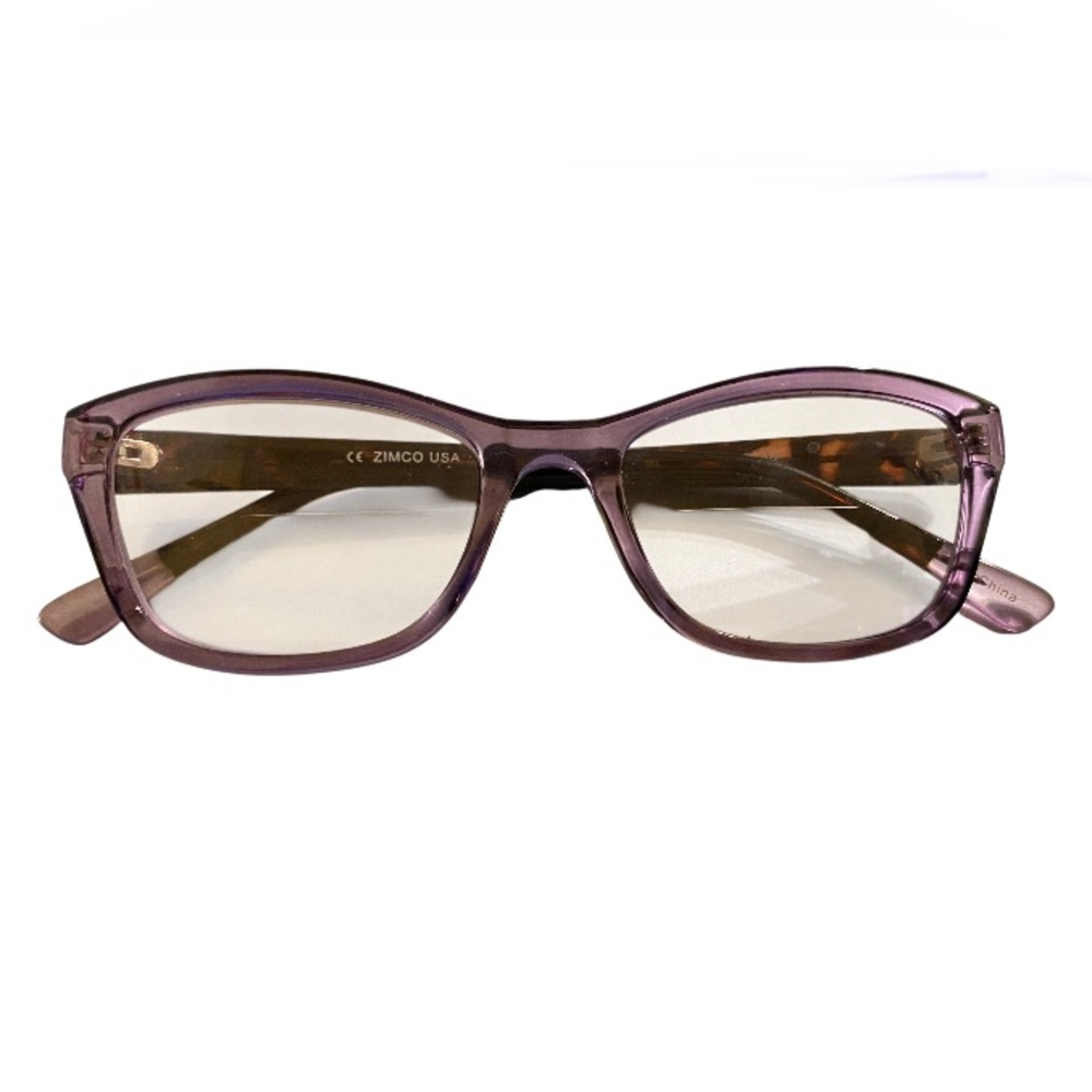 USA Purple Bifocal Prescription Eyeglasses 2.5 On Both Lenses NWOT